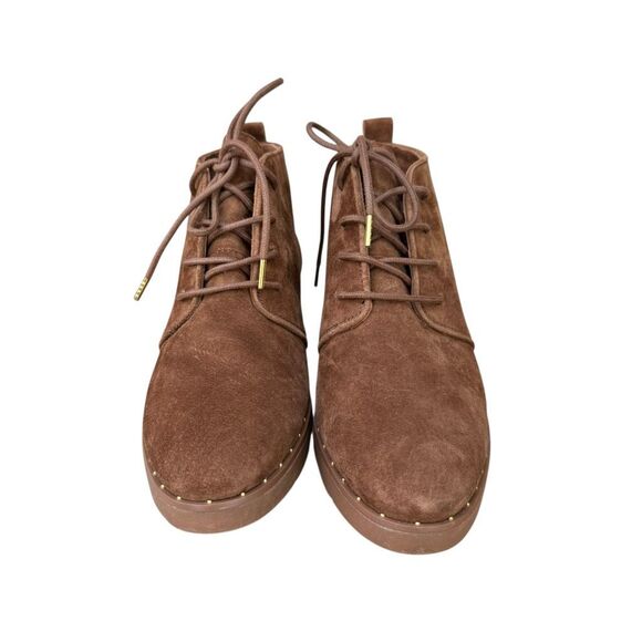 Steven Natural Comfort Brown Suede Boot Lace Up Rubber Wedge size 8 - Picture 2 of 7